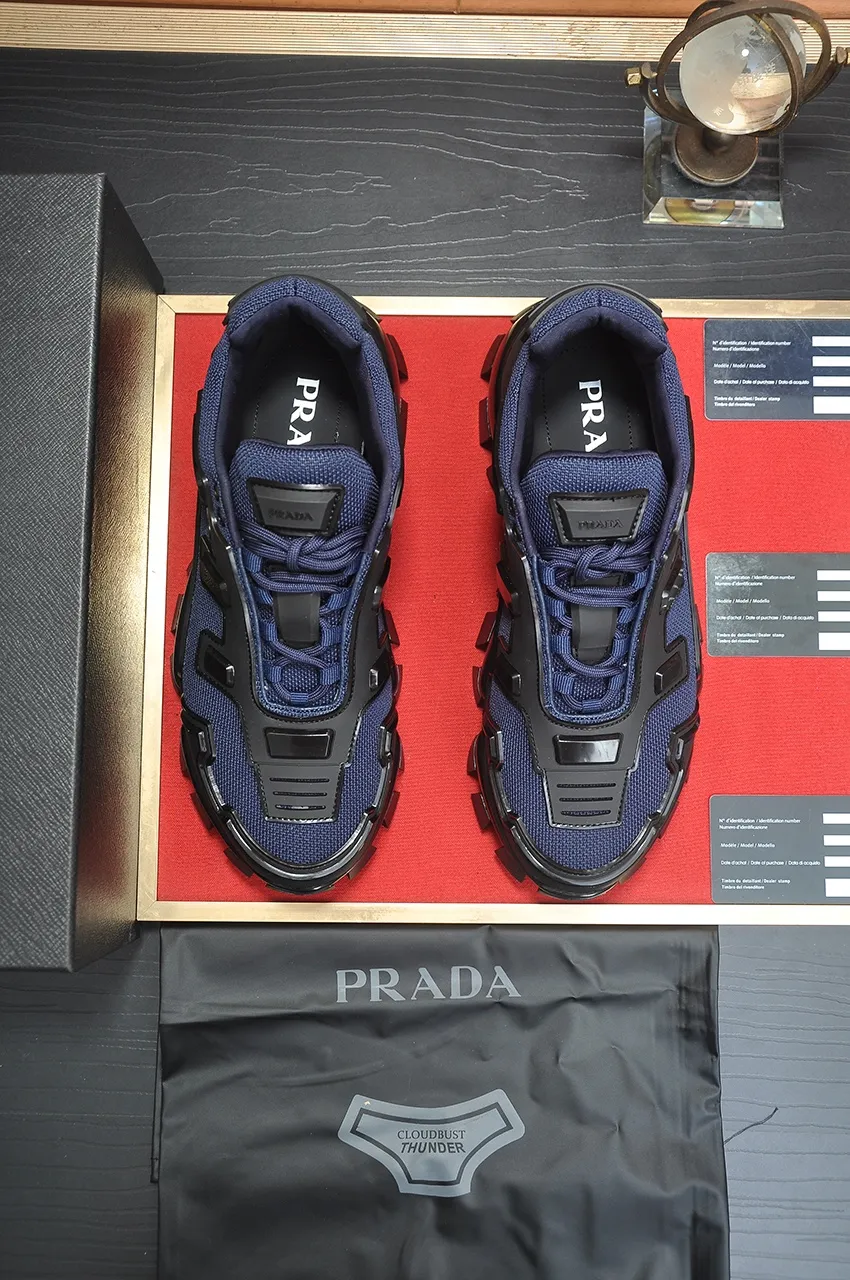 Men's shoes 💰620💶[PRADA] Top original items, new seasonal styles, high quality original items, top original breathable fabric + imported glue, imported stretch fabric inside with original cowhide foot pads, original air cushion outsole! Quality guaranteed! Code 38-45 (45 customized)